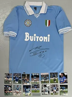 DIEGO MARADONA Signed Jersey Shirt Napoli + Photo Collage FRAMED COA • $1605.28