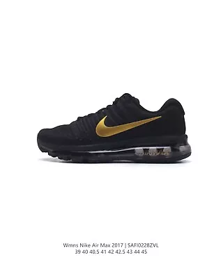 NIKE AIR MAX 2017 Men's Running Trainers Shoes Black And Gold • $178.23