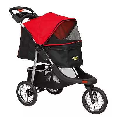 Premium Heavy Duty Pet Stroller 3-Wheel Dog Stroller One-Hand Fold Capacity 55lb • $149.97