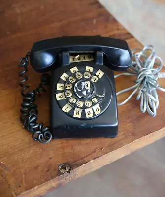 Vintage Rotary Dial Telephone Bell System By Western Electric Black Antique • $39.99