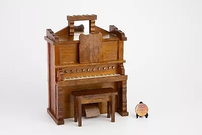 Vintage Miniature Wooden Piano Music Box Price Products Taiwan Diorama • $14.99