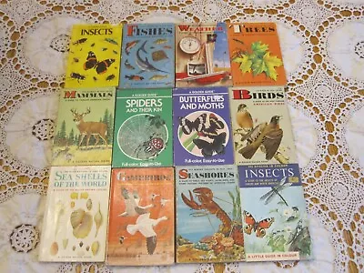 $95 • Buy A GOLDEN GUIDE And GOLDEN NATURE GUIDE Books Lot Of 12 Vintage Illustrated