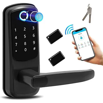 WiFi Door Lock Biometric Fingerprint Touch Password Card Key APP Digital Keypad • £73.14
