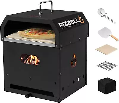 Outdoor Pizza Oven 4 In 1 Wood Fired 2-Layer Detachable Outside Ovens With Pizza • $106.94