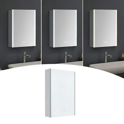 Hotel Apartment Smart Touch Led Mirror Cabinet Modern Wall Medicine Cabinet Box • £10.95