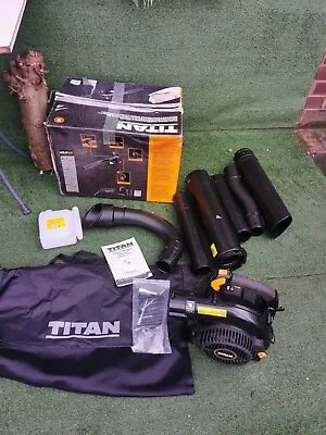 Titan Leaf Blower Vacuum Petrol TTBVP25-2 25.4 Cc 184Mph 2Stroke Anti Vibration • £95