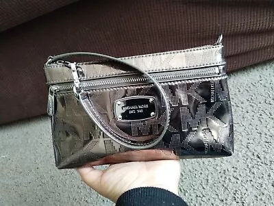 Michael Kors Signature Metallic Wristlet Clutch Bag Wallet AV-1508 MINT • $29.99