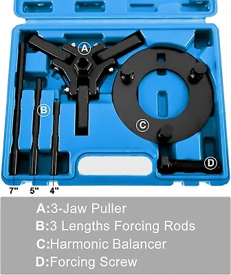 For GM Ford Harmonic Balancer Damper Dampener Pulley Puller Tool Kit With 3-Jaw • $32.99