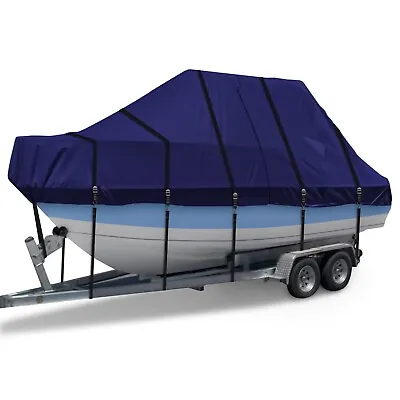 900D Trailerable T Top Boat Cover Waterproof Center Console Boat Cover Navy • $357.69