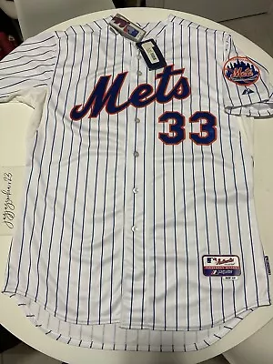 Authentic Matt Harvey On Field New York Mets Majestic Jersey Sz 48 XL Pinstripe • $150