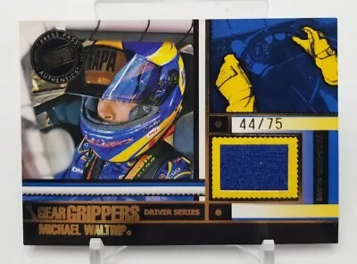 2005 Press Pass Stealth MICHAEL WALTRIP Gear Grippers Gold /75 Race Used Gloves • $12.88