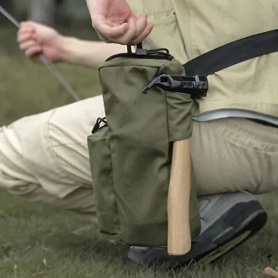 $19.51 • Buy Camping Tent Pegs Case Carry Bag Pouch Outdoor Nail Hammer Stakes StorageHolder~