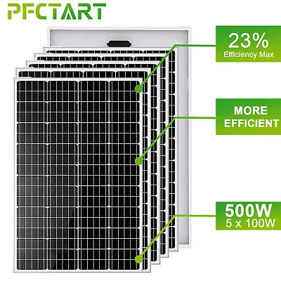 12V 500W Solar Panel System Monocrystalline For Off Grid Solar Kit RV Caravan UK • £295.88