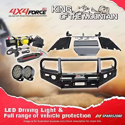 4X4FORCE Armor Bullbar Skid Plate LOOP Light Winch For Toyota Hilux Vigo 12-15 • $1885