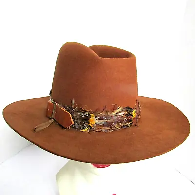Vintage Thoroughbred PEDIGREE BROWN WESTERN 7 1/8 HAT • $65