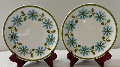 Vintage Mikasa Cera-Stone Garland Set/2 Salad Plates Japan • $21.23