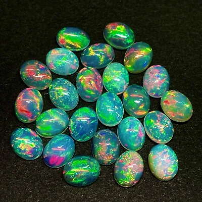 Unheated Ethiopian Opal Loose Gemstone Oval Cabochon Natural • $17.97