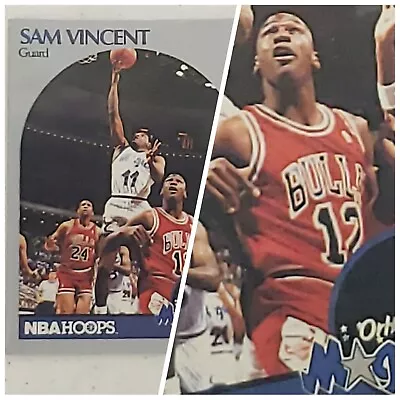 1990-91 NBA Hoops Sam Vincent Card #223 Michael Jordan Wearing Jersey #12 • $5.49