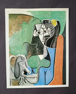 $39.99 • Buy Pablo Picasso  Women With Dog  Plate 141 Mounted Offset Lithograph 1964