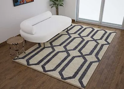 Jute Natural Area Rug Anti Skid Home Decor Hemp Carpet Bedroom Rug Guestroom Rug • $575.99