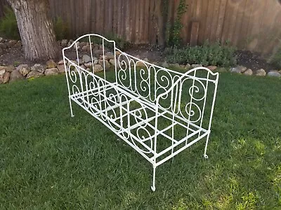 Antique French Victorian Era Wrought Iron Scrollwork * Daybed • $348