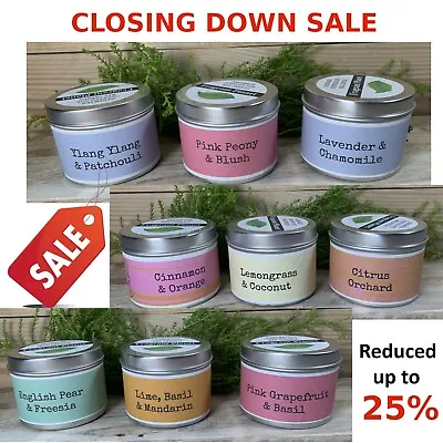 Natural Soy Wax Scented Candles Hand Poured  Vegan Friendly - Closing Down Sale! • £5