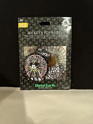 Disney Parks Metal Earth Mickey’s Fun Wheel 3D Metal Model Kit 3 Sheet Color New • $20