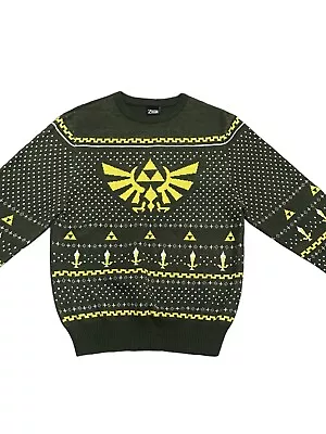 Nintendo Official Legend Zelda Link Mens Knit Hyrule Sweater Size Med  • $45