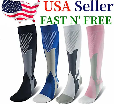 Compression Socks 20-30mmHg Support Miracle Calf Leg Sport Men Women (S~XXL) • $6.99