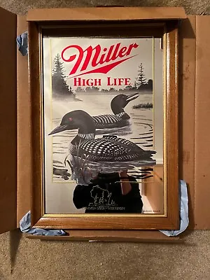 Miller High Life Beer Mirror Loon Mib • $110