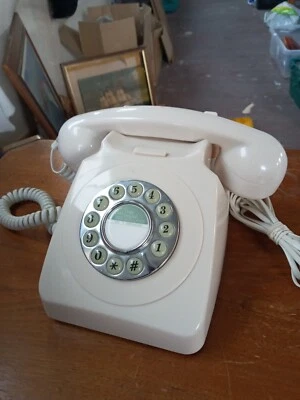 Vintage Style Cream Ivory GPO 746 Telephone Tested Rotary Style Push Button • £17