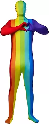 Men`s Rainbow Morphsuit Adult Pride March Halloween Second Skin Costumes L XL • $42.95