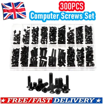 300x Laptop Screw Computer Universal Repair Kit M2-M3 Fit For IBM HP Dell Lenovo • £6.59