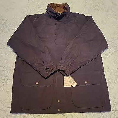 VINTAGE Nautica Jacket/Coat Mens Adult XXL Navy Blue Hooded Outdoors Zip Coat • $85
