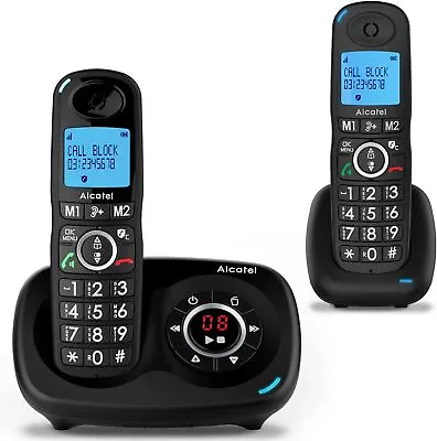 Alcatel XL595 Voice Duo Cordless Handset Answer Machine Large Landline Phones • £54.99