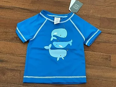 Gymboree Baby Infant Boy Swim Shop Blue 3 Whale Rashguard 6-12 Months New • $15.50