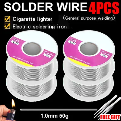 4Pcs Aluminum Stainless Steel Lighter Solder Wire Soldering Wire Tool Lead Free • £8.99