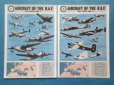 £10.99 • Buy PAIR Of Glossy A3 Poster Prints, WW2 Aircraft Of The RAF, Some Famous Types