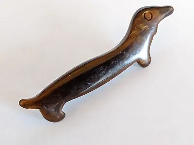 Vintage Carved Genuine Bakelite Dachshund Dog Pin Super Cute • $24.99