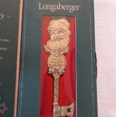 Rare Original 2001 First In Collection Pewter Longaberger Santa Key 🎅 • $30