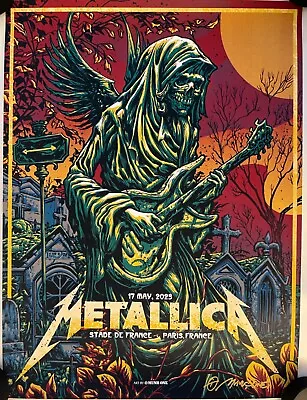 Metallica Poster Ap Paris France 5/17/2023 Night 1 Munk One Signed Lmtd #24/50 • $189.99