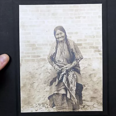 Rare! Native American 1890’s Mounted Photo Of A Tribal Elder Woman • $0.99