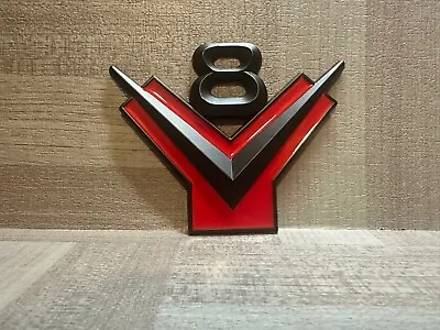 V8 Emblem Vintage Style Available In Black Red And Chrome  • $14.99