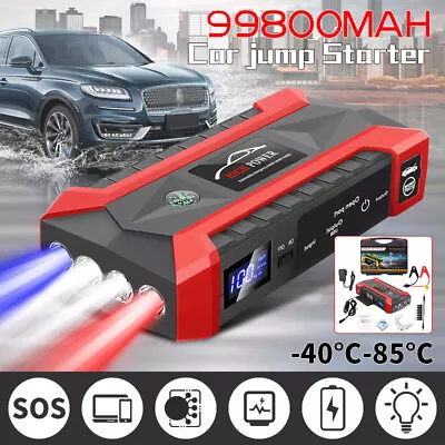 Portable 12V Car Jump Starter 99900mAh Power Bank Pack Battery Charger Booster • $59.98