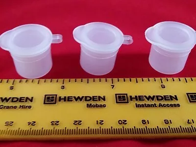 3.5ml Small Plastic Paint/sample/craft Pot/jar/container-hinged Lid 20304050 • £13.50