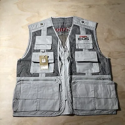 NWT Canon EOS Lightweight Photography Cargo Vest  Multiple Pockets Camera Large • $40