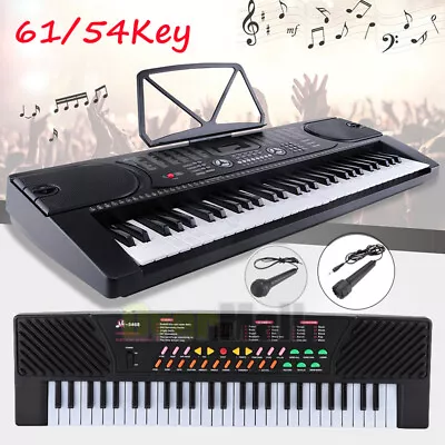 61/54Key Full Size Electronic Piano Keyboard Electric LCD Audio Input MP3 Music • $37.99