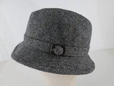 VTG Glenogle Tweeds Hat Mens 7 1/4 Scottish Wool Gray Fedora Scotland • $29.99