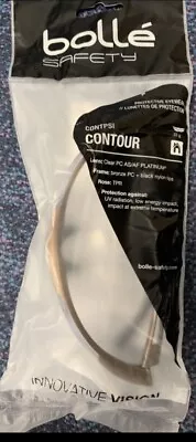 £4 • Buy Bolle Contour Safety Glasses Clear Lense Bronze  Frame Microfibre Pouch