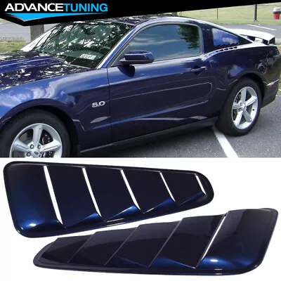 Fits 10-14 Mustang Coupe Window Louver Side Panel Painted #L6 Kona Blue Metalli • $104.99